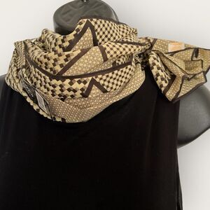 Tan & brown scarf made in Japan, NWT